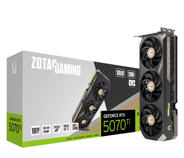 ZOTAC GeForce RTX 5070 Ti Solid Core OC 16GB GDDR7 DLSS4 - 1318542 - zdjęcie
